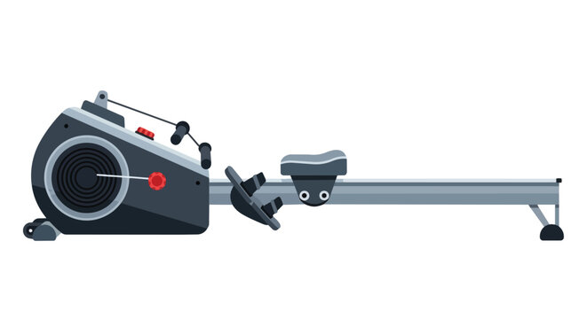 Professional Indoor Rowing Machine for Cardio Workout and Fitness Training Illustration