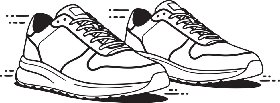 Black and white sneakers