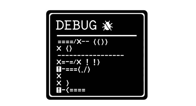 Computer code on a screen.