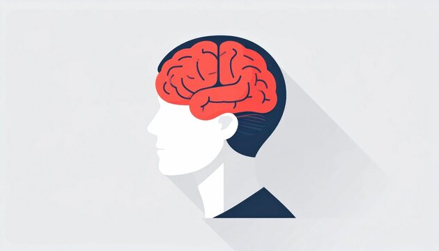 Brain Illustration Human Mind Concept.