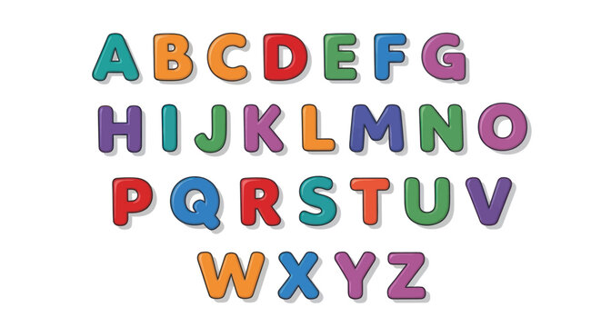 Colorful Alphabet Letters