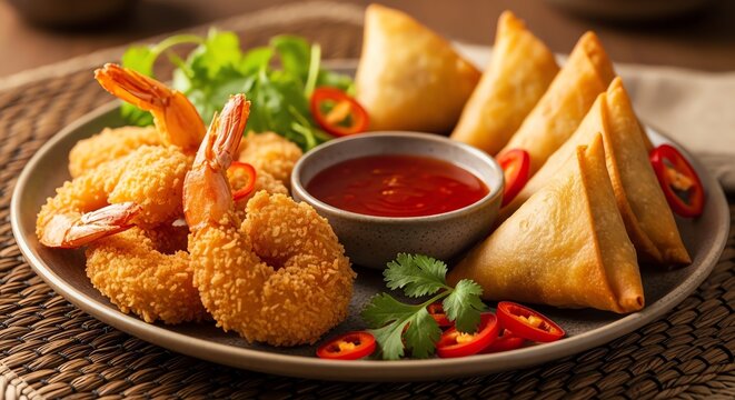Crispy Fried Shrimp with Dipping Sauce