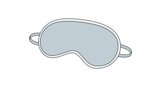 Light Blue Sleep Mask Illustration for Better Rest and Travel Comfort