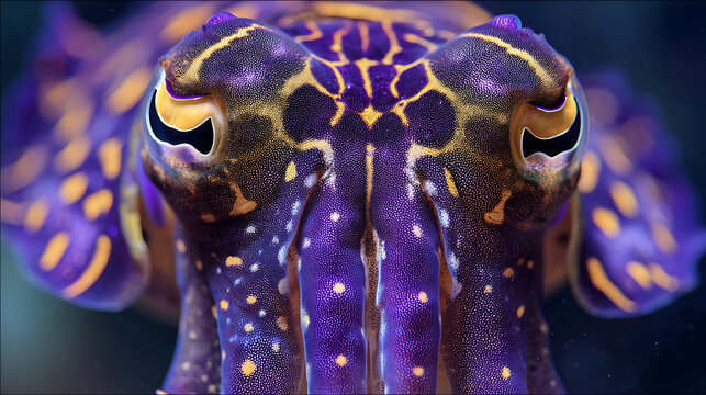 Captivating Close-Up of a Vibrant and Textured Cuttlefish