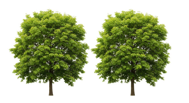 Green tree isolated on transparent background with clipping path, single tree with clipping path and alpha channel. are Forest