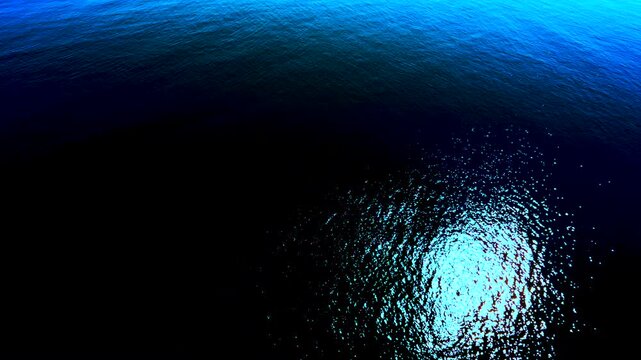 Aerial view of open blue ocean to infinity