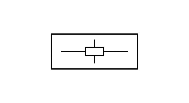 Resistor Electronic Component Symbol.