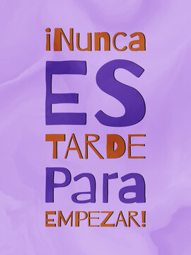 Abstract Hand Writing Spanish Classroom Decor Quotes Education Poster with Colorful Background	
