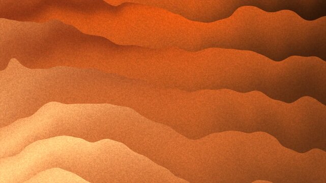 background orange layered waves paper cut style smooth motion loop