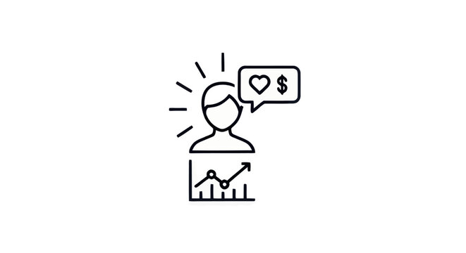Social Media Marketing and Business Growth Icon