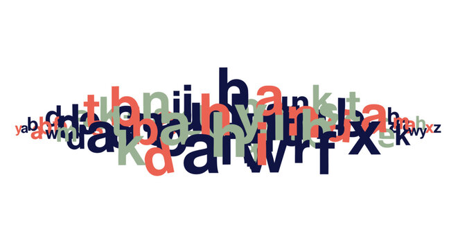 Scattered Letters Abstract Background