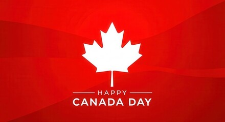 Fototapeta premium Happy Canada Day Logo Design