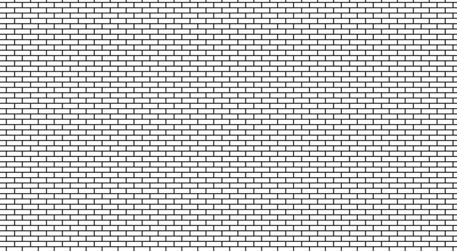 clean white fill color with black outline shapes Vector illustration. Seamless brick wall pattern. Bricks cladding wall. Walling wallpaper.