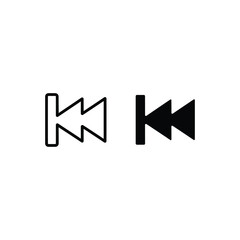 Obraz premium Minimalist play pause media control icons