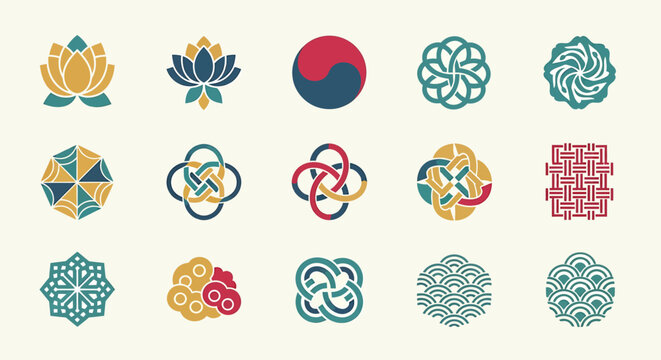 Collection of Korean Traditional Patterns and Symbols.