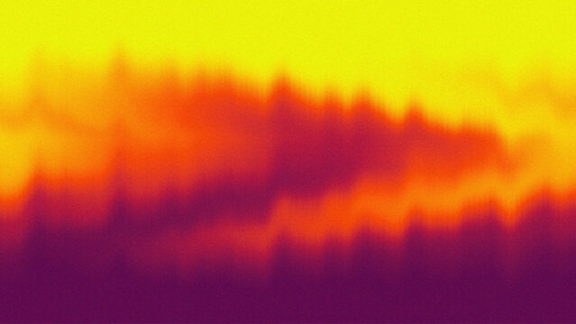 Abstract optical illusion with layered yellow orange red purple gradient waves forming dynamic heatmap motion depth textured pattern