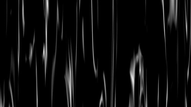 Abstract liquid silver motion background, flowing metallic vertical lines, monochrome light trails, dark luxury texture for motion and visual effects