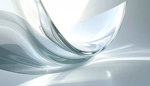 Abstract flowing shape with light and shadow