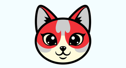 Fototapeta premium Cartoon fox head illustration