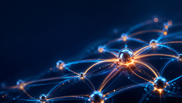 Global Supply Chain Logistics and Trade Network Visualization, Abstract 3D Connectivity Background for ERP Software