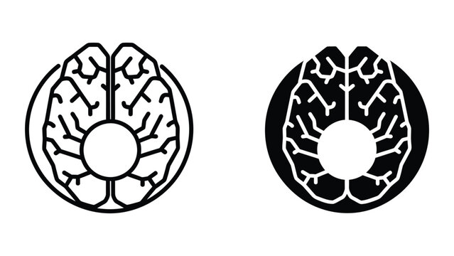 Human brain cross section diagram with blood vessels