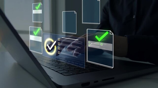 Professional checklist approval and quality compliance showing audit process,workflow management,documentation,standards,business control for efficient enterprise operations digital system platform.