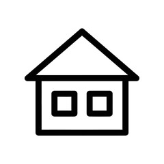 Fototapeta premium Minimalist house icon isolated on white background vector illustration