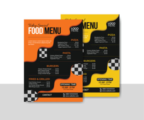 Fototapeta premium Modern ,Editable Professional Restaurant Food Menu Template