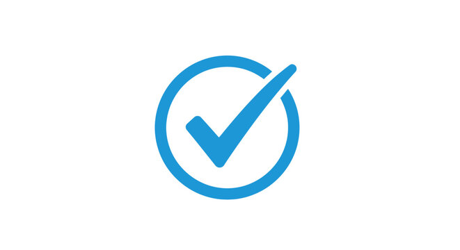 A blue checkmark icon is displayed prominently.