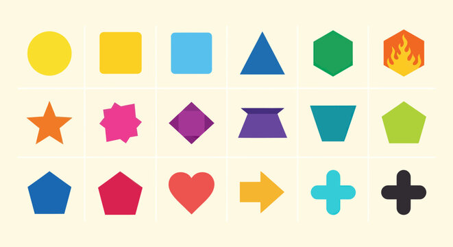 Colorful geometric shapes illustration