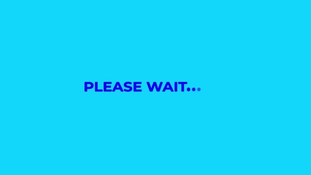 Please wait loading on black background. loading animation concept