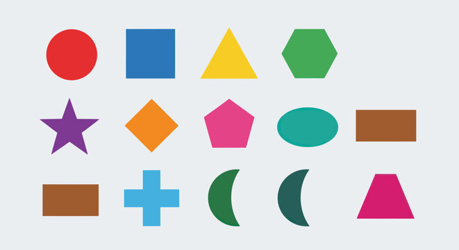 Colorful geometric shapes illustration