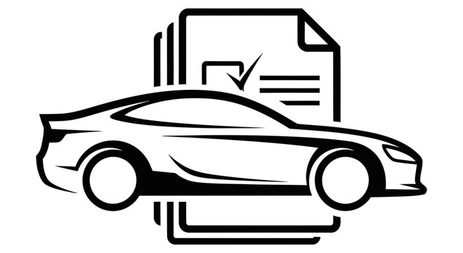 Car insurance policy document with a vehicle illustration for vehicle protection and security needs