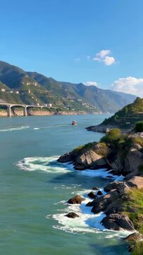 The Three Gorges of the Yangtze River natural scenery