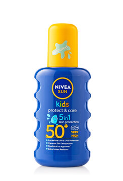 Nivea sun kids spf 50+ coloured sunscreen bottle