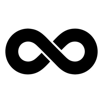 Infinity symbol as a sign of endless possibilities and eternity.