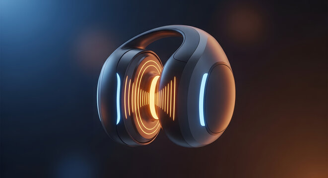 Sleek oval smart wellness speaker and air purifier with integrated mood lighting for home relaxation and health optimization.