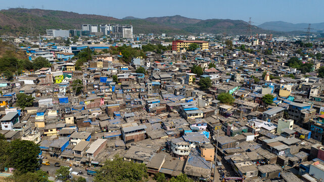 Urban Slum Housing Mumbai High Density Aerial
Overcrowded Residential Area Mumbai Drone View
Mumbai Informal Housing Cluster Aerial Perspective