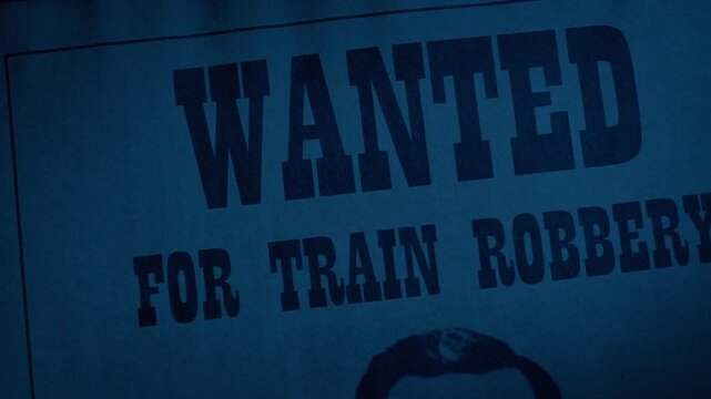Wanted Poster On Building In The Dark