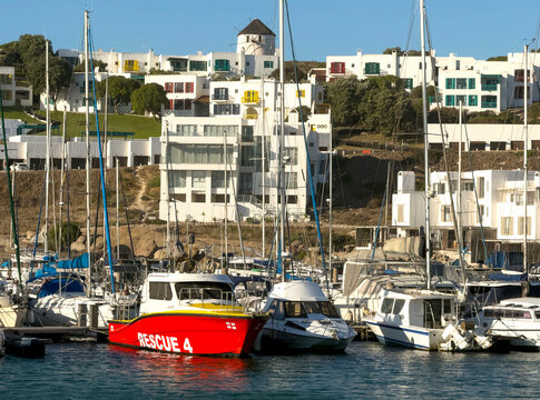 Club Mykonos South Africa.  11.11.2025. Club Mykonos a. popular Greek themed beach resort located on the shores of the Langebaan Lagoon on South Africa's West Coast