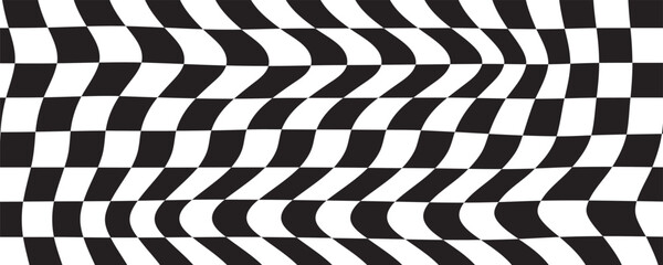 Obraz premium Black and white checkered pattern, Checkerboard seamless pattern