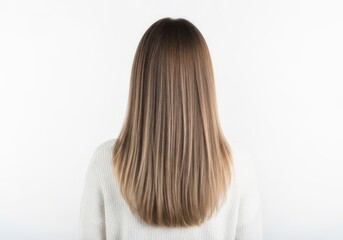 Fototapeta premium Long straight hair with colorful extensions