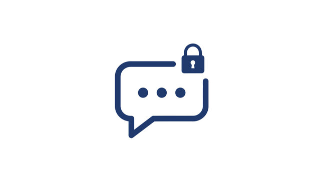 Secure chat message with lock icon.