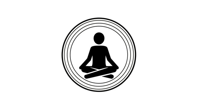 Meditation and yoga practice logo design.
