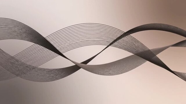 Modern abstract curves with parallel lines on gradient