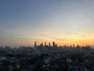 Fototapeta premium City Skyline at Sunset