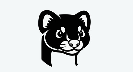 Obraz premium Black and white animal illustration