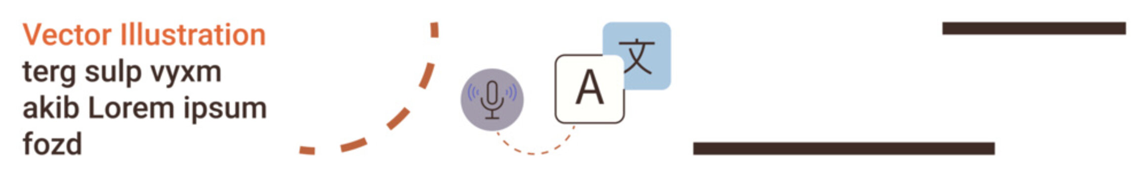 Localization, language learning, speech-to-text, multilingual tools, global communication, translation services. Icons microphone, text and language symbols. Languages and localization