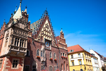 Fototapeta premium Wroclaw, market square, old houses