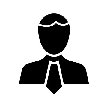 Wedding groom icon. People and wedding filled symbol. Black and white.